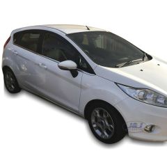 Heko Deflecteurs d'air Déflecteurs de Vent Compatible Avec Ford Fiesta 7 5P. Berlina 2008-2017, Ensemble 4 pièces, Noir, Fumé, Aérodynamique, Montage facile