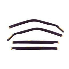 Heko Deflecteurs d'air Déflecteurs de Vent Compatible Avec Ford C-Max 2 5P. Berlina 2011-2019, Ensemble 4 pièces, Noir, Fumé, Aérodynamique, Montage facile