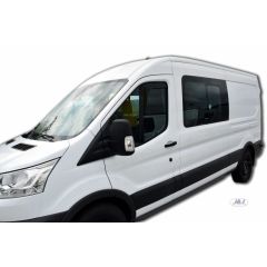 Heko Deflecteurs d'air Déflecteurs de Vent Compatible Avec Ford Transit 2-P. Berlina depuis 2013, Ensemble 2 pièces, Noir, Fumé, Aérodynamique, Montage facile