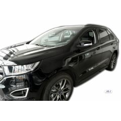 Heko Deflecteurs d'air Déflecteurs de Vent Compatible Avec Ford Edge depuis 2016, Ensemble 2 pièces, Noir, Fumé, Aérodynamique, Montage facile