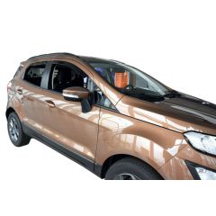 Heko Deflecteurs d'air Déflecteurs de Vent Compatible Avec Ford Ecosport 2013-2022, Ensemble 4 pièces, Noir, Fumé, Aérodynamique, Montage facile