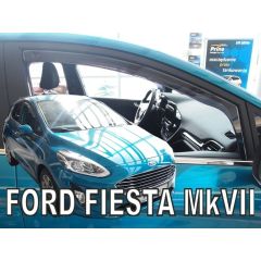 Heko Deflecteurs d'air Déflecteurs de Vent Compatible Avec Ford Fiesta 7 5P. Berlina depuis 2018, Ensemble 2 pièces, Noir, Fumé, Aérodynamique, Montage facile