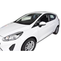 Heko Deflecteurs d'air Déflecteurs de Vent Compatible Avec Ford Fiesta 8 5P. Berlina depuis 2018, Ensemble 4 pièces, Noir, Fumé, Aérodynamique, Montage facile