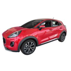 Heko Deflecteurs d'air Déflecteurs de Vent Compatible Avec Ford Puma depuis 2020, Ensemble 2 pièces, Noir, Fumé, Aérodynamique, Montage facile