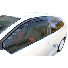 Heko Deflecteurs d'air Déflecteurs de Vent Compatible Avec Honda Civic 3P. Berlina 2001-2005, Ensemble 2 pièces, Noir, Fumé, Aérodynamique, Montage facile