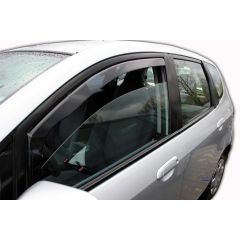 Heko Deflecteurs d'air Déflecteurs de Vent Compatible Avec Honda Jazz 2001-2004, Ensemble 2 pièces, Noir, Fumé, Aérodynamique, Montage facile