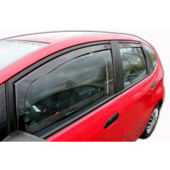 Heko Deflecteurs d'air Déflecteurs de Vent Compatible Avec Honda Jazz 2008-2014, Ensemble 4 pièces, Noir, Fumé, Aérodynamique, Montage facile