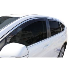 Heko Deflecteurs d'air Déflecteurs de Vent Compatible Avec Honda CRV, CR-V 2012-2017 5P. Berlina, Ensemble 4 pièces, Noir, Fumé, Aérodynamique, Montage facile