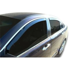 Heko Deflecteurs d'air Déflecteurs de Vent Compatible Avec Honda Accord 2003-2007 4P. Berlina, Ensemble 4 pièces, Noir, Fumé, Aérodynamique, Montage facile