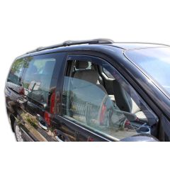 Heko Deflecteurs d'air Déflecteurs de Vent Compatible Avec Kia Carnival 1999-2009, Ensemble 2 pièces, Noir, Fumé, Aérodynamique, Montage facile