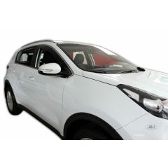 Heko Deflecteurs d'air Déflecteurs de Vent Compatible Avec Kia Sportage QL, QLE 2016-2021, Ensemble 2 pièces, Noir, Fumé, Aérodynamique, Montage facile