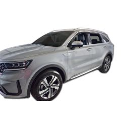 Heko Deflecteurs d'air Déflecteurs de Vent Compatible Avec Kia Sorento 4 depuis 2020, Ensemble 4 pièces, Noir, Fumé, Aérodynamique, Montage facile