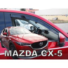 Heko Deflecteurs d'air Déflecteurs de Vent Compatible Avec Mazda CX-5, CX5 depuis 2017, Ensemble 2 pièces, Noir, Fumé, Aérodynamique, Montage facile