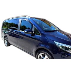 Heko Deflecteurs d'air Déflecteurs de Vent Compatible Avec Mercedes Vito W447 depuis 2014, Ensemble 2 pièces, Noir, Fumé, Aérodynamique, Montage facile