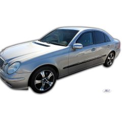 Heko Deflecteurs d'air Déflecteurs de Vent Compatible Avec Mercedes E-Klasse W211 4P. Berlina, Tricorps 2002-2008, Ensemble 2 pièces, Noir, Fumé, Aérodynamique, Montage facile