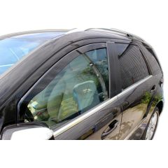 Heko Deflecteurs d'air Déflecteurs de Vent Compatible Avec Mercedes M-Klasse W164 5P. Berlina 2005-2013, Ensemble 2 pièces, Noir, Fumé, Aérodynamique, Montage facile