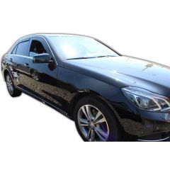 Heko Deflecteurs d'air Déflecteurs de Vent Compatible Avec Mercedes E-Klasse W212 4-Porte 2009-2016, Ensemble 4 pièces, Noir, Fumé, Aérodynamique, Montage facile