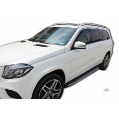 Heko Deflecteurs d'air Déflecteurs de Vent Compatible Avec Mercedes M-Klasse / GL / GLS W166 2011-2019, Ensemble 2 pièces, Noir, Fumé, Aérodynamique, Montage facile