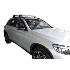 Heko Deflecteurs d'air Déflecteurs de Vent Compatible Avec Mercedes GLC X253 2015-2022, Ensemble 4 pièces, Noir, Fumé, Aérodynamique, Montage facile