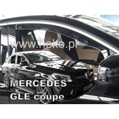Heko Deflecteurs d'air Déflecteurs de Vent Compatible Avec Mercedes GLE Schneiden C292 5P. Berlina 2015-2019, Ensemble 2 pièces, Noir, Fumé, Aérodynamique, Montage facile