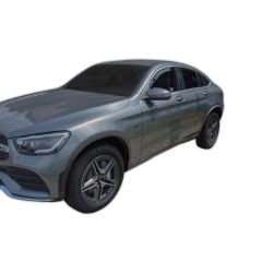 Heko Deflecteurs d'air Déflecteurs de Vent Compatible Avec Mercedes GLC Coupe C253 2017-2022, Ensemble 2 pièces, Noir, Fumé, Aérodynamique, Montage facile