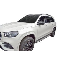 Heko Deflecteurs d'air Déflecteurs de Vent Compatible Avec Mercedes GLE W167 / GLS X167 depuis 2019, Ensemble 2 pièces, Noir, Fumé, Aérodynamique, Montage facile