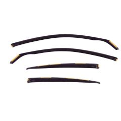 Heko Deflecteurs d'air Déflecteurs de Vent Compatible Avec Nissan Qashqai J11 2014-2021, Ensemble 4 pièces, Noir, Fumé, Aérodynamique, Montage facile