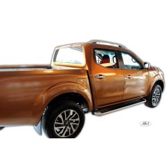 Heko Deflecteurs d'air Déflecteurs de Vent Compatible Avec Nissan Navara NP300 depuis 2014 4-Porte Pick-up, Ensemble 4 pièces, Noir, Fumé, Aérodynamique, Montage facile