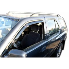 Heko Deflecteurs d'air Déflecteurs de Vent Compatible Avec Opel Frontera B 3/5P. Berlina 1999-2004, Ensemble 2 pièces, Noir, Fumé, Aérodynamique, Montage facile