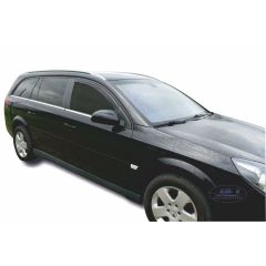 Heko Deflecteurs d'air Déflecteurs de Vent Compatible Avec Opel Vectra C 4P. Berlina, Tricorps 2002-2008, Ensemble 2 pièces, Noir, Fumé, Aérodynamique, Montage facile