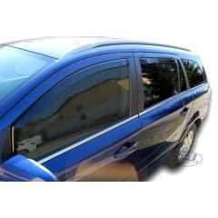 Heko Deflecteurs d'air Déflecteurs de Vent Compatible Avec Opel Astra H Break 2007-2014, Ensemble 4 pièces, Noir, Fumé, Aérodynamique, Montage facile