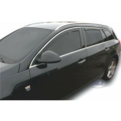 Heko Deflecteurs d'air Déflecteurs de Vent Compatible Avec Opel Insignia A Sports Tourer Break 2009-2016, Ensemble 4 pièces, Noir, Fumé, Aérodynamique, Montage facile