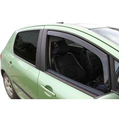 Heko Deflecteurs d'air Déflecteurs de Vent Compatible Avec Peugeot 307 5P. Berlina 2001-2008, Ensemble 2 pièces, Noir, Fumé, Aérodynamique, Montage facile