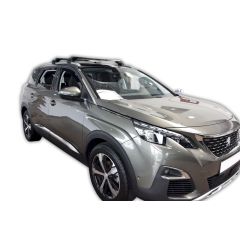 Heko Deflecteurs d'air Déflecteurs de Vent Compatible Avec Peugeot 5008 2017-2024, Ensemble 4 pièces, Noir, Fumé, Aérodynamique, Montage facile