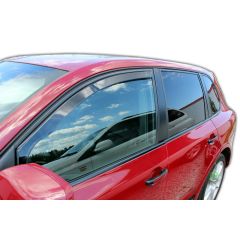 Heko Deflecteurs d'air Déflecteurs de Vent Compatible Avec Porsche Cayenne 5P. Berlina 2002-2010, Ensemble 2 pièces, Noir, Fumé, Aérodynamique, Montage facile