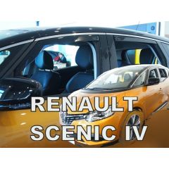 Heko Deflecteurs d'air Déflecteurs de Vent Compatible Avec Renault Scenic 4 depuis 2017, Ensemble 4 pièces, Noir, Fumé, Aérodynamique, Montage facile
