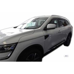 Heko Deflecteurs d'air Déflecteurs de Vent Compatible Avec Renault Koleos 2 depuis 2017, Ensemble 4 pièces, Noir, Fumé, Aérodynamique, Montage facile