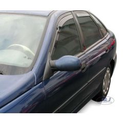 Heko Deflecteurs d'air Déflecteurs de Vent Compatible Avec Renault Laguna 1 1993-2001, Ensemble 4 pièces, Noir, Fumé, Aérodynamique, Montage facile