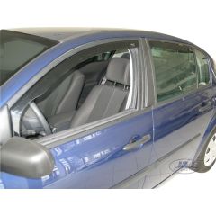 Heko Deflecteurs d'air Déflecteurs de Vent Compatible Avec Renault Megane 2, 4P. Berlina 2002-2008, Ensemble 4 pièces, Noir, Fumé, Aérodynamique, Montage facile