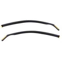 Heko Deflecteurs d'air Déflecteurs de Vent Compatible Avec Renault Clio 3 5P. Berlina 2005-2012, Ensemble 2 pièces, Noir, Fumé, Aérodynamique, Montage facile