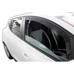 Heko Deflecteurs d'air Déflecteurs de Vent Compatible Avec Renault Clio 4 5P. Berlina 2012-2019, Ensemble 4 pièces, Noir, Fumé, Aérodynamique, Montage facile