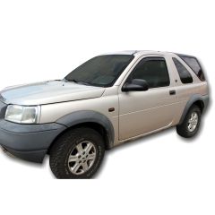 Heko Deflecteurs d'air Déflecteurs de Vent Compatible Avec Land Rover Freelander 1 3P. Berlina 1998-2006, Ensemble 2 pièces, Noir, Fumé, Aérodynamique, Montage facile