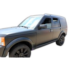 Heko Deflecteurs d'air Déflecteurs de Vent Compatible Avec Land Rover Discovery 3 2004-2009, Discovery 4, 2005-2009 Ensemble 2 pièces, Noir, Fumé, Aérodynamique, Montage facile