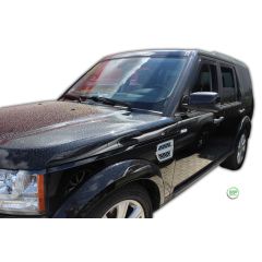 Heko Deflecteurs d'air Déflecteurs de Vent Compatible Avec Land Rover Discovery 4, 2005-2009, Ensemble 2 pièces, Noir, Fumé, Aérodynamique, Montage facile