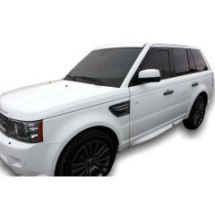 Heko Deflecteurs d'air Déflecteurs de Vent Compatible Avec Land Rover Range Rover Sport 1 L320 2005-2012, Ensemble 4 pièces, Noir, Fumé, Aérodynamique, Montage facile