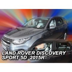 Heko Deflecteurs d'air Déflecteurs de Vent Compatible Avec Land Rover Discovery Sport depuis 2014, Ensemble 4 pièces, Noir, Fumé, Aérodynamique, Montage facile