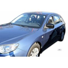 Heko Deflecteurs d'air Déflecteurs de Vent Compatible Avec Subaru Impreza Gh 2008-2011, Ensemble 4 pièces, Noir, Fumé, Aérodynamique, Montage facile