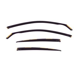 Heko Deflecteurs d'air Déflecteurs de Vent Compatible Avec Subaru Forester 4 2014-2018, Ensemble 4 pièces, Noir, Fumé, Aérodynamique, Montage facile