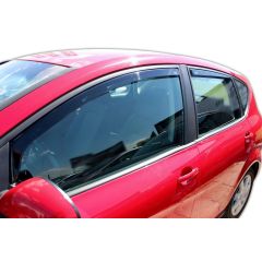 Heko Deflecteurs d'air Déflecteurs de Vent Compatible Avec Seat Altea 5P. Berlina 2004-2015, Ensemble 4 pièces, Noir, Fumé, Aérodynamique, Montage facile