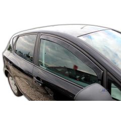 Heko Deflecteurs d'air Déflecteurs de Vent Compatible Avec Seat Ibiza 4 6J 5P. Berlina 2008-2017, Ensemble 2 pièces, Noir, Fumé, Aérodynamique, Montage facile